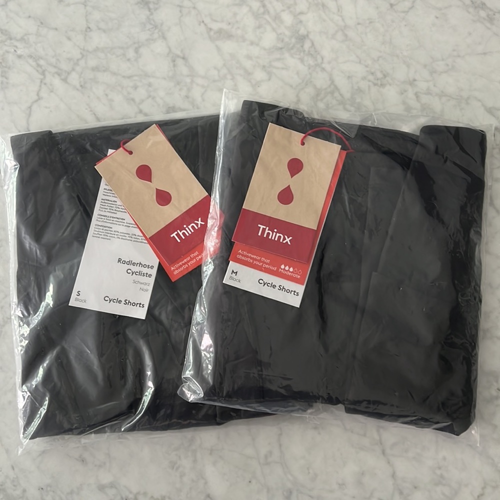 Thinx Active Period Light Absorbency Cycle Shorts Black - Picture 6 of 6